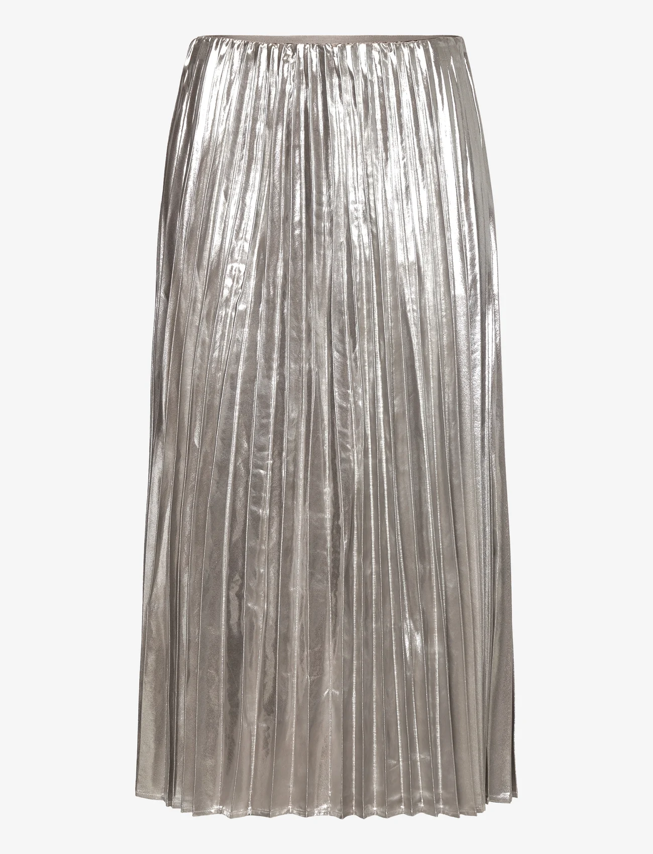Mango - Metallic pleated skirt - plisserede nederdele - silver - 0