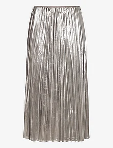 Metallic pleated skirt, Mango