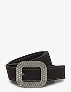 Strass buckle belt - BLACK