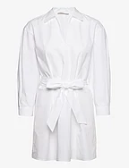 Bow shirt dress - NATURAL WHITE