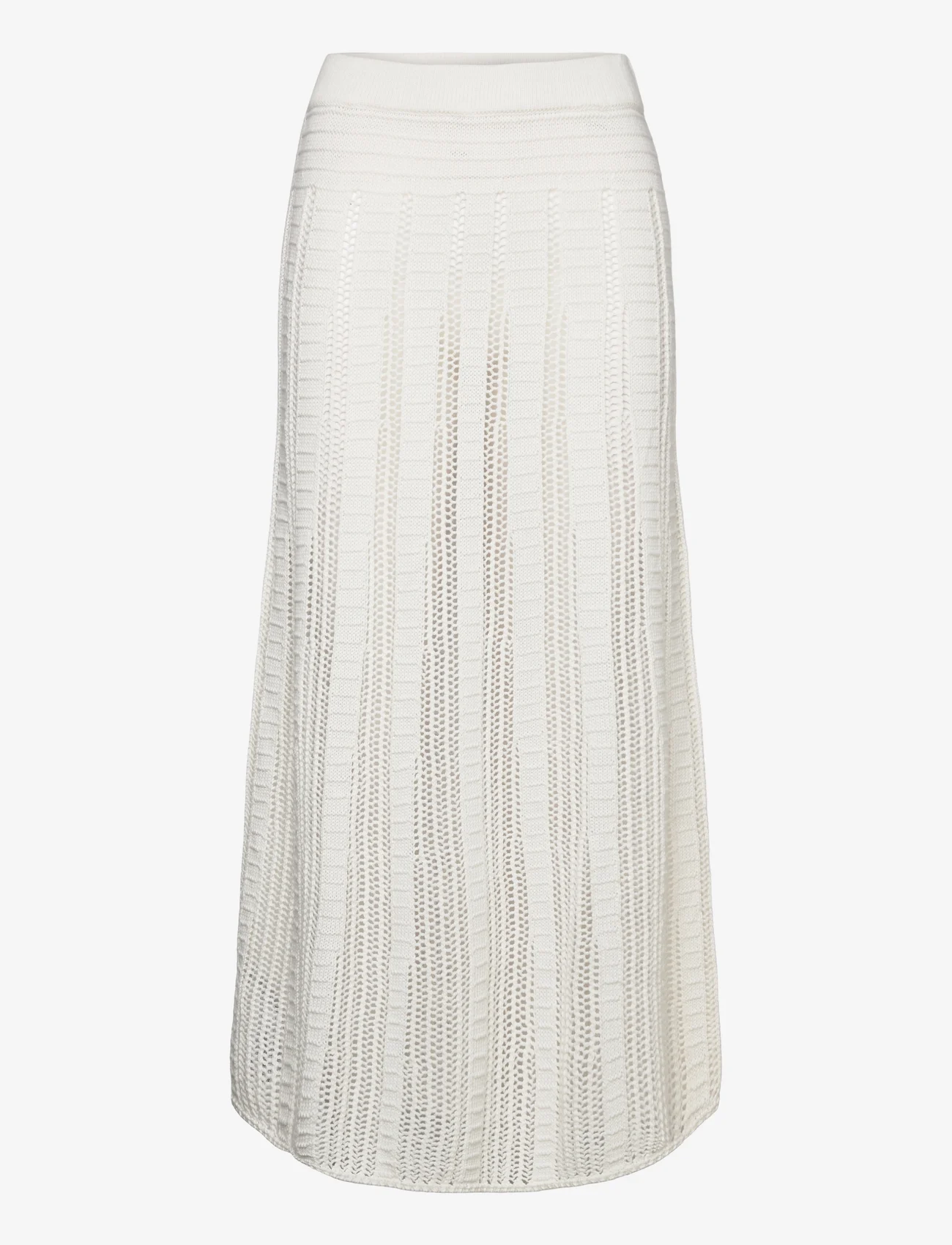 Mango - Knitted skirt with openwork details - strikkede nederdele - white - 0