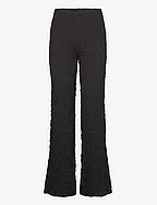 Textured wideleg trousers - BLACK