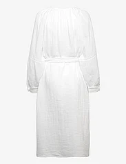 Mango - Belt cotton dress - sommarklänningar - white - 1