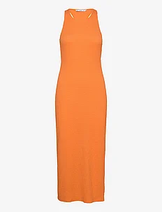 Textured dress with opening, Mango