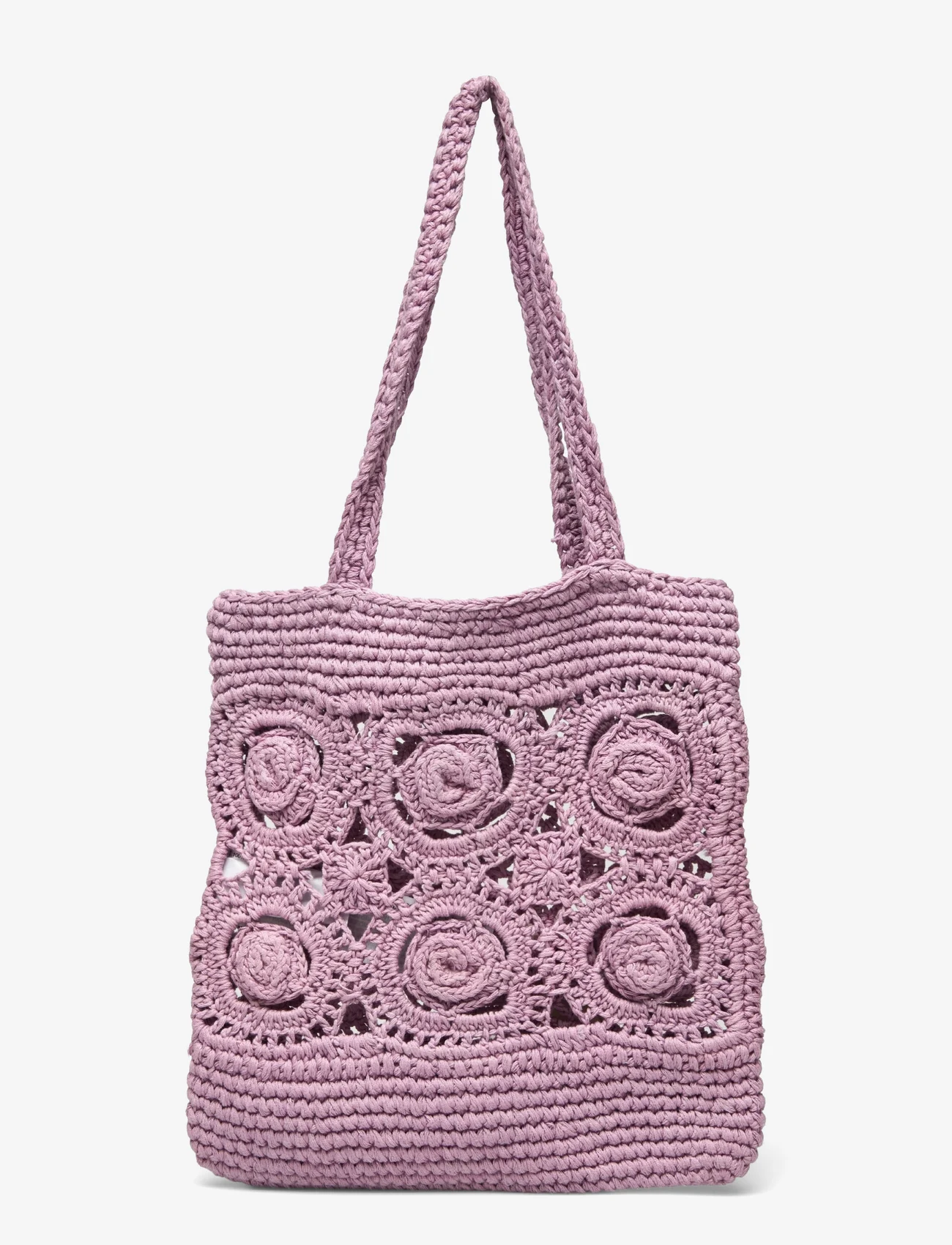 Mango - Flowers crochet mini bag - totes - lt-pastel purple - 1