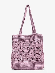 Mango - Flowers crochet mini bag - tote bags - lt-pastel purple - 1