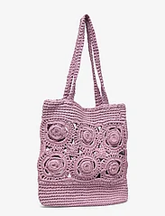 Mango - Flowers crochet mini bag - tote bags - lt-pastel purple - 2