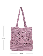 Mango - Flowers crochet mini bag - totes - lt-pastel purple - 4