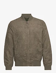 Mango - Suede-effect bomber jacket - vårjackor - beige - khaki - 0
