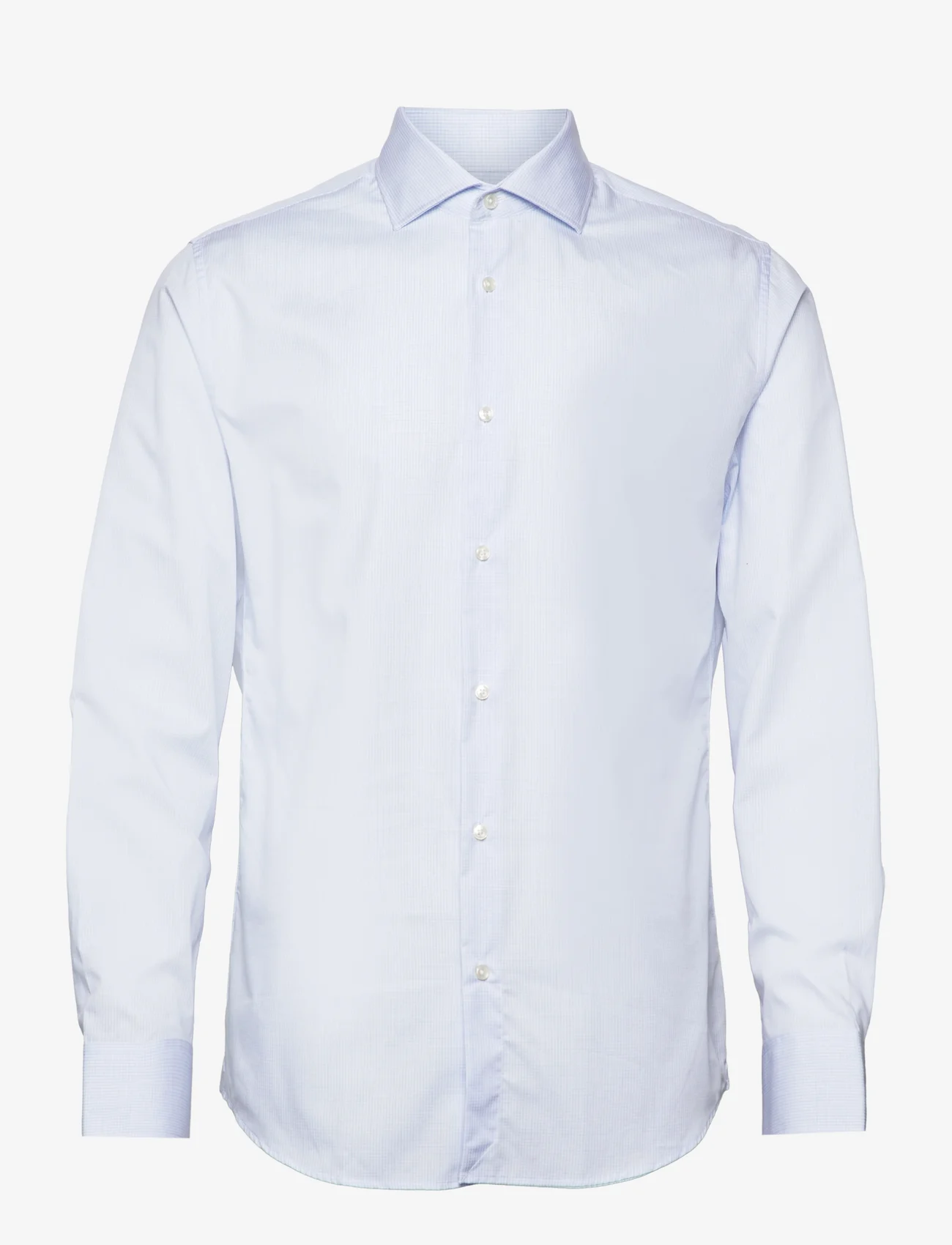 Mango - Slim-fit micro-print twill suit shirt - basic skjorter - lt-pastel blue - 0
