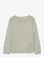 Knit cotton sweater - TURQUOISE - AQUA
