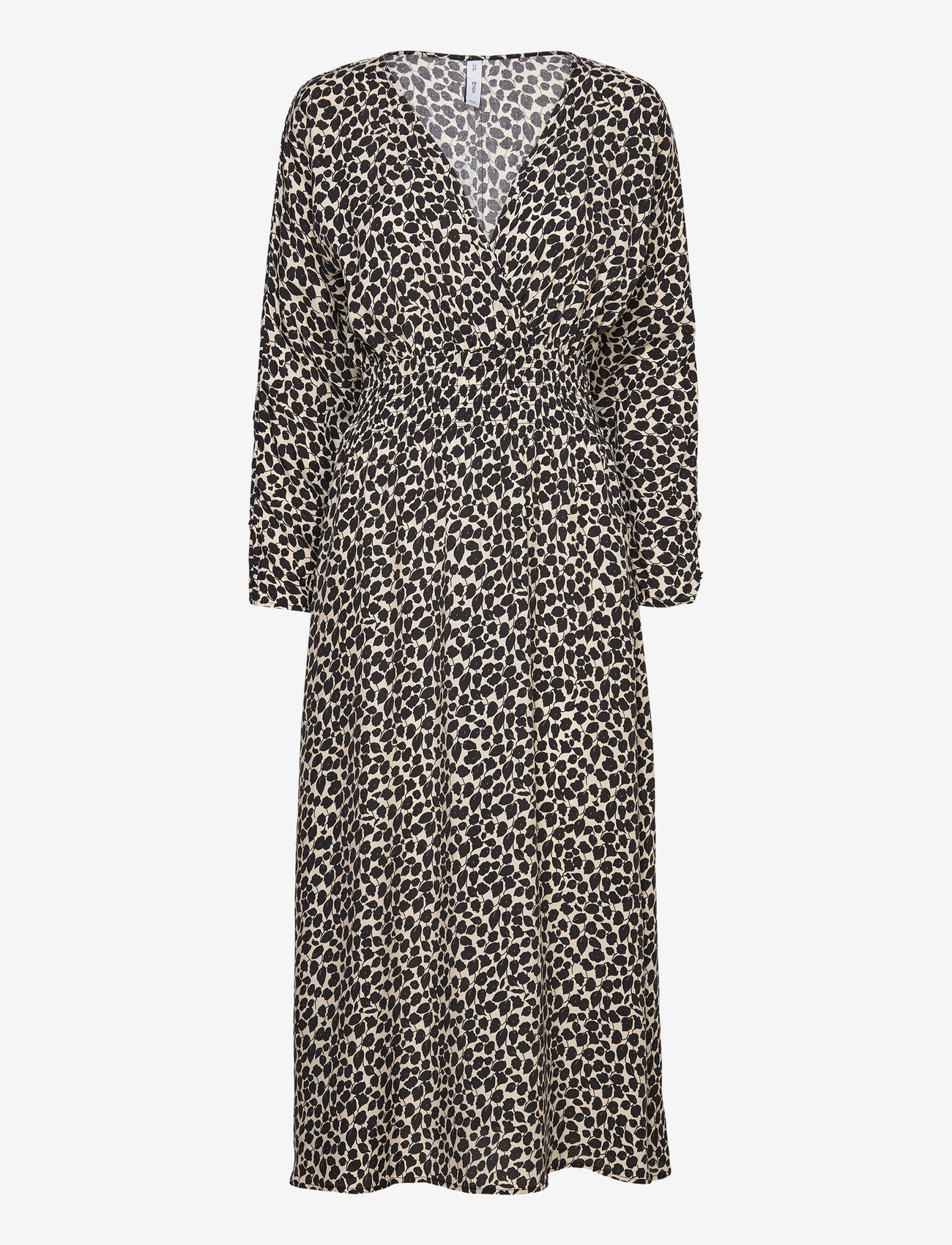 Mango - Printed dress with ruffled detail - laveste priser - black - 0