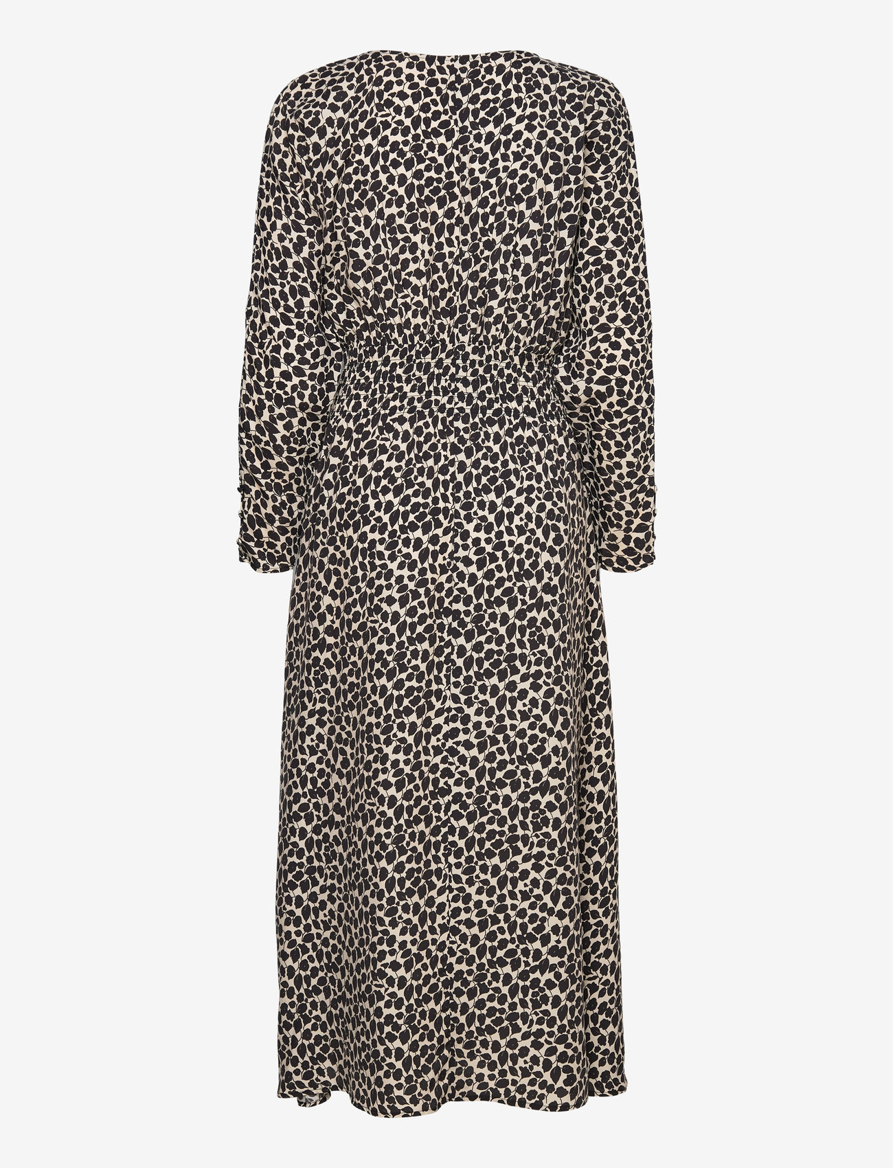Mango - Printed dress with ruffled detail - laveste priser - black - 1