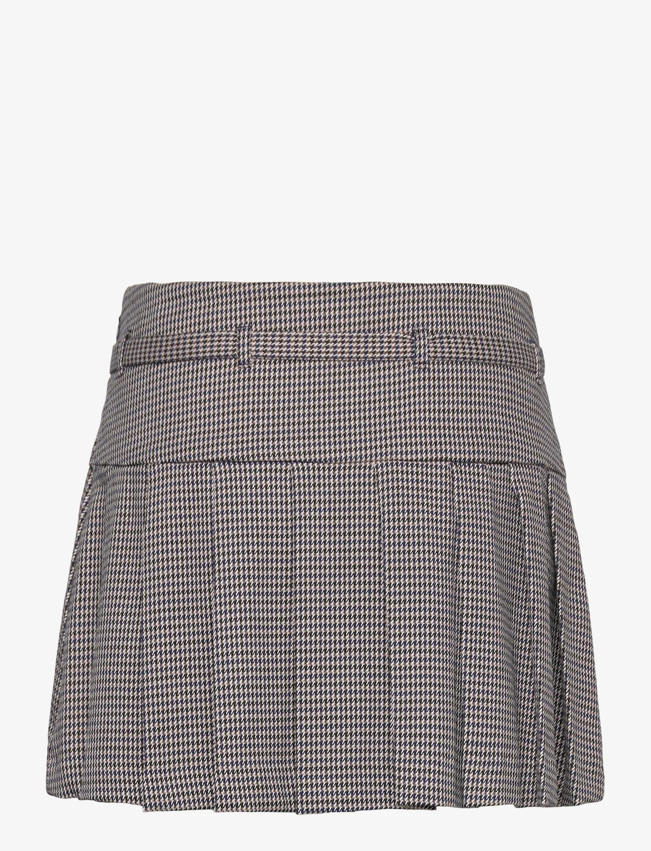 Mango - Houndstooth belt miniskirt - laveste priser - medium blue - 1