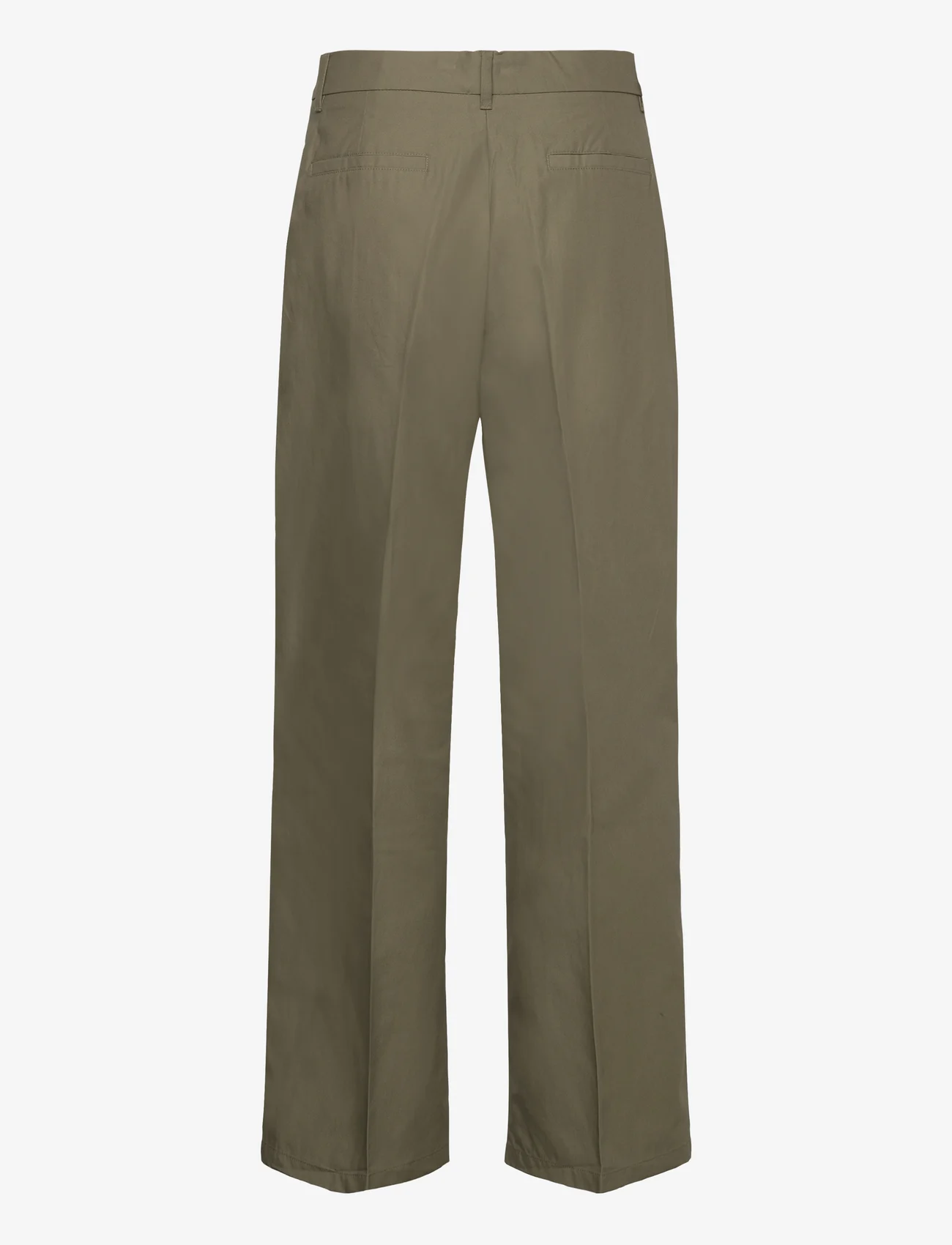 Mango - Wideleg pleated trousers - laveste priser - green - 1