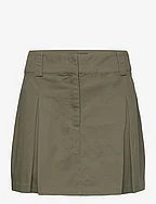 Pleated mini-skirt - GREEN