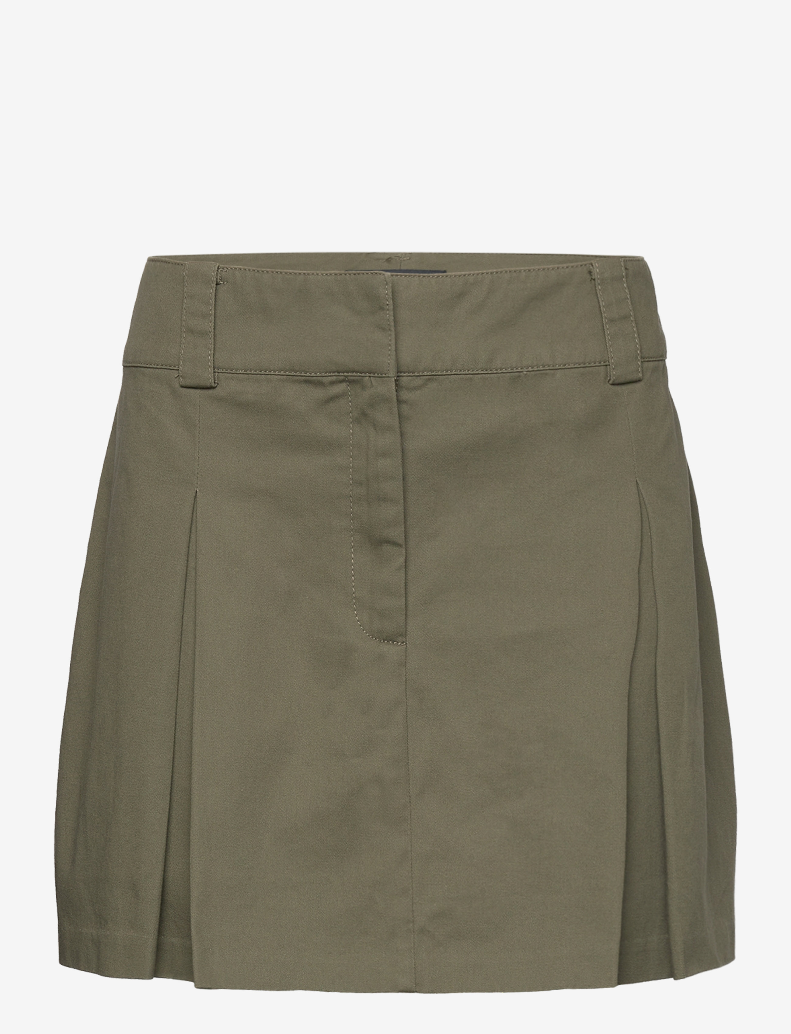 MANGO Pleated Mini-Rock Khaki - 34 - Damen