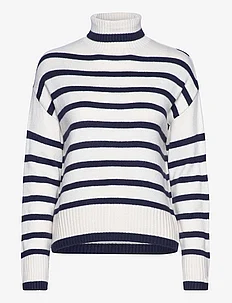 Stand-collar striped sweater, Mango