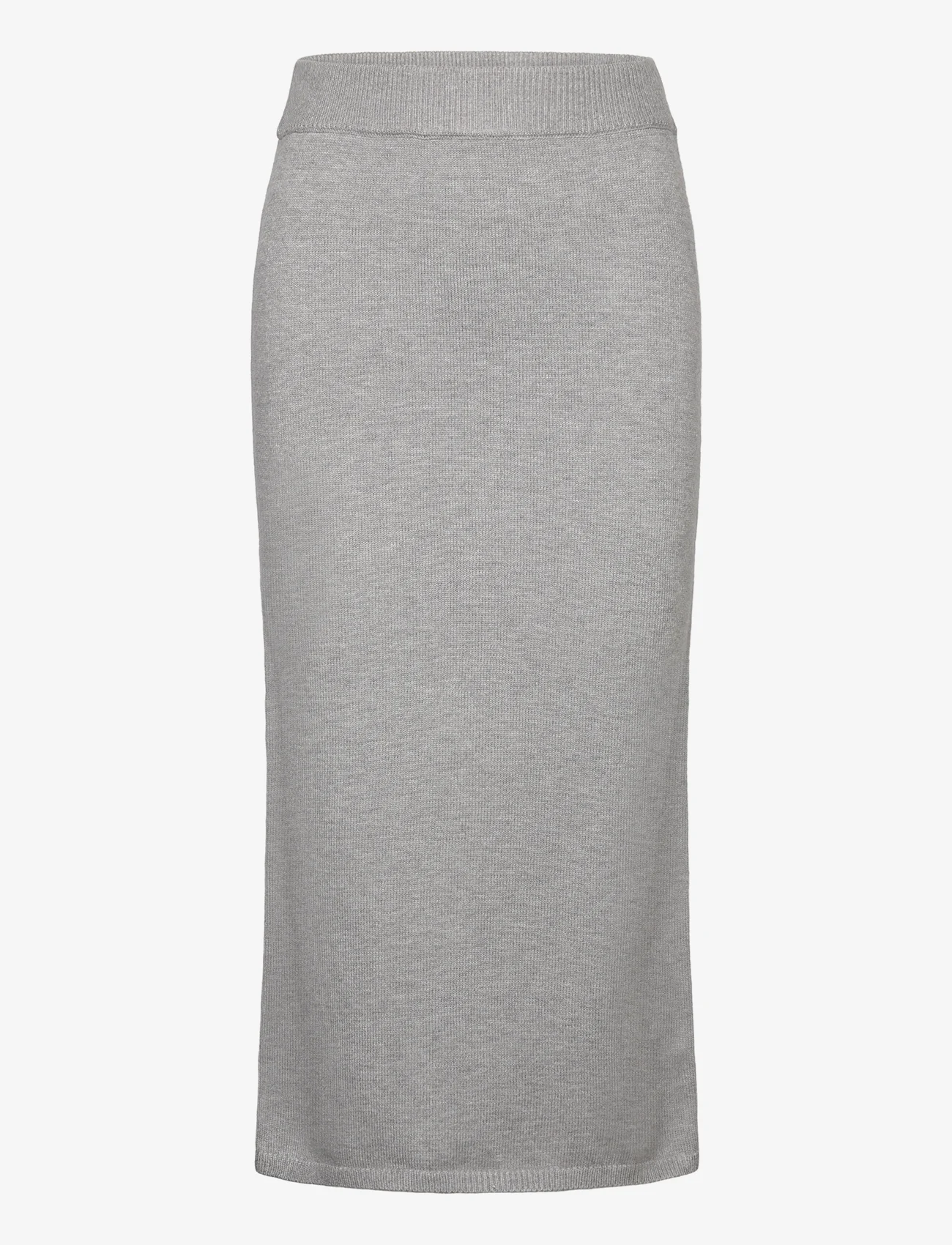 Mango - Ribbed midi skirt - strikkede nederdele - medium grey - 0