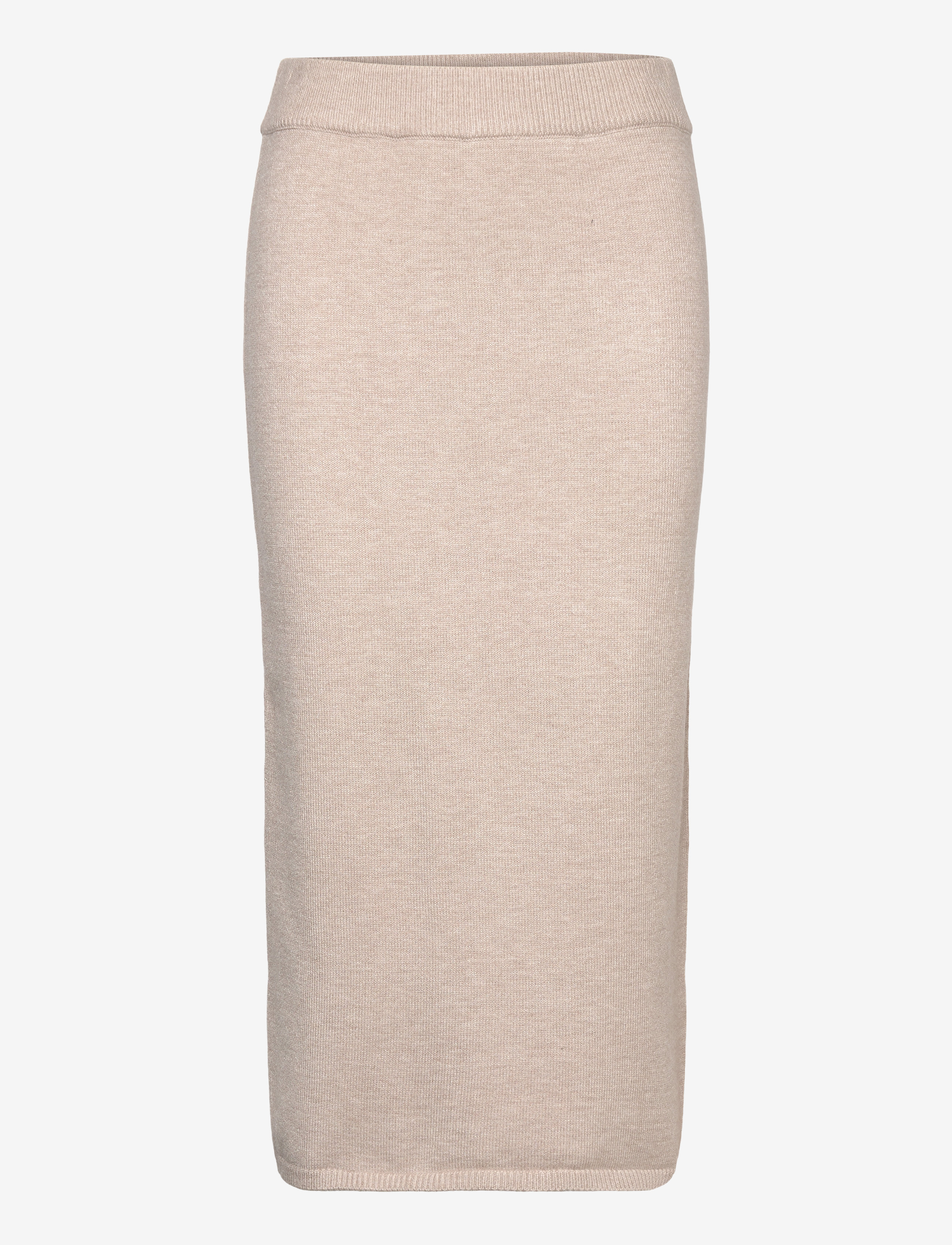 Mango Ribbed midi skirt - Röcke - LT PASTEL GREY / beige