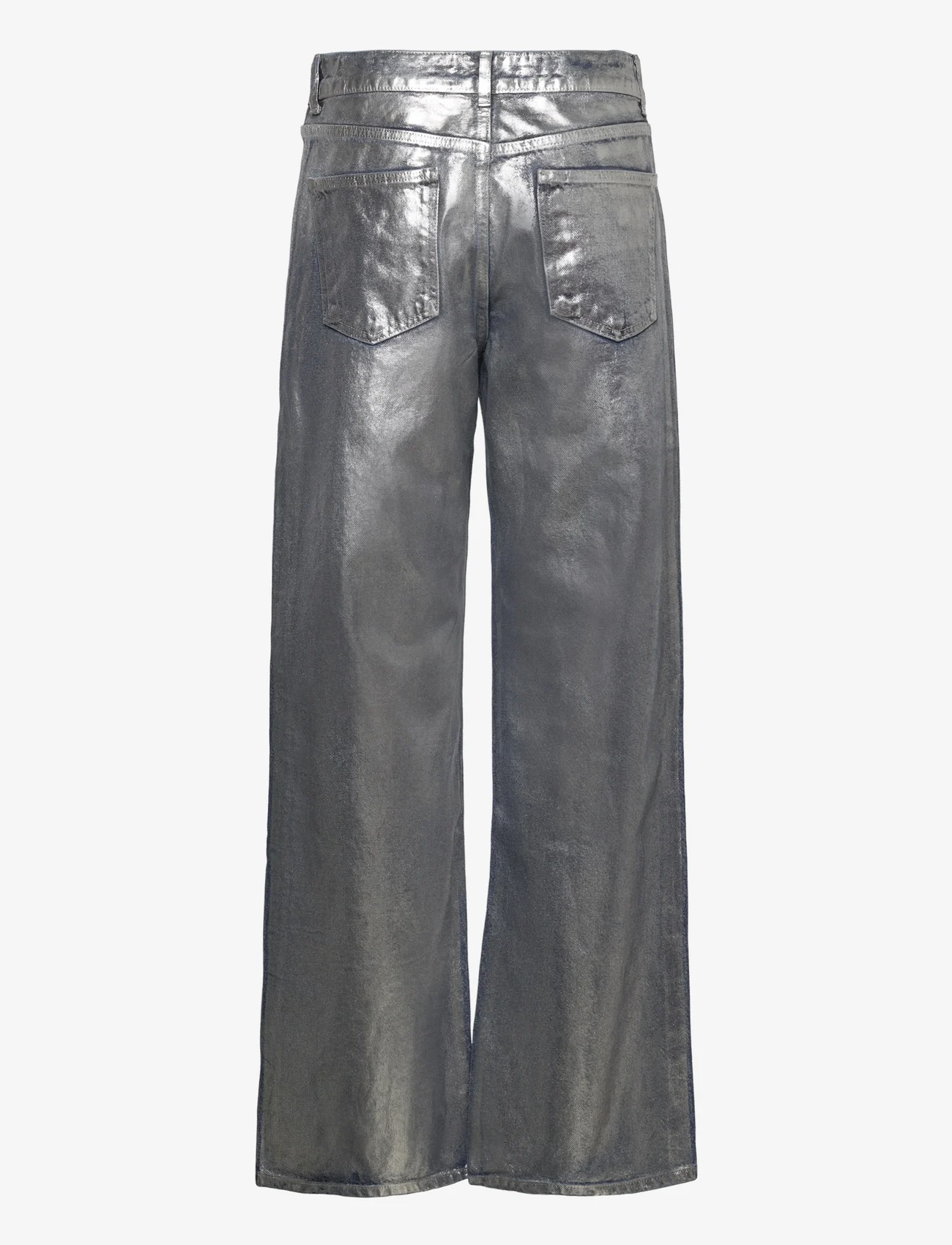 Mango - Straight foil jeans - leveälahkeiset farkut - silver - 1