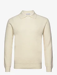 Mango - Ribbed wool polo shirt - polostrik - natural white - 0