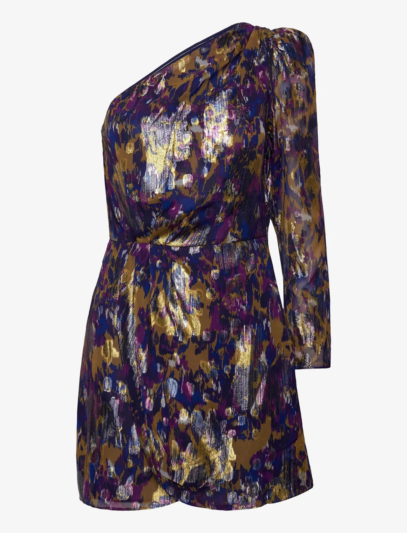 Mango - Printed asymmetrical dress - festkläder till outletpriser - medium purple - 0