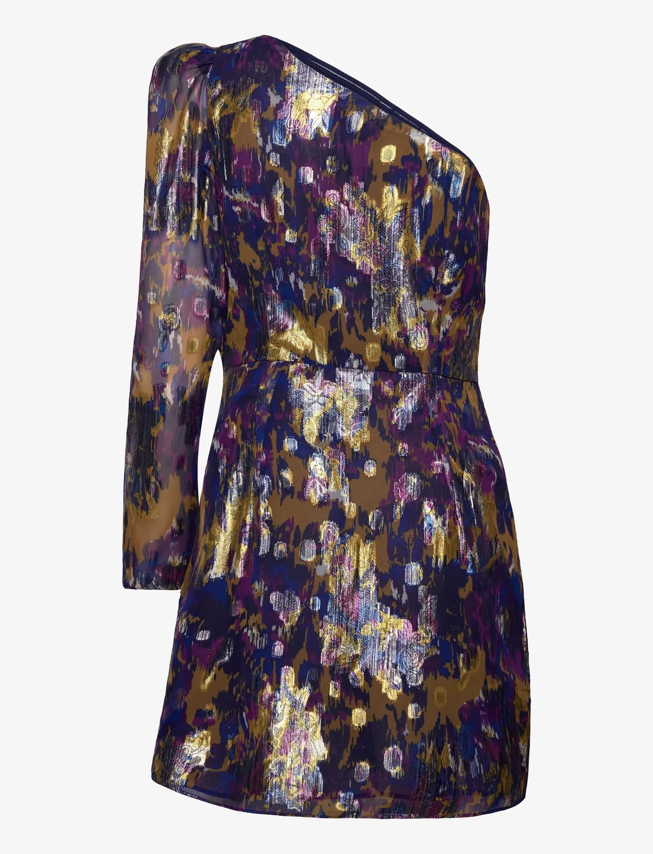 Mango - Printed asymmetrical dress - festkläder till outletpriser - medium purple - 1