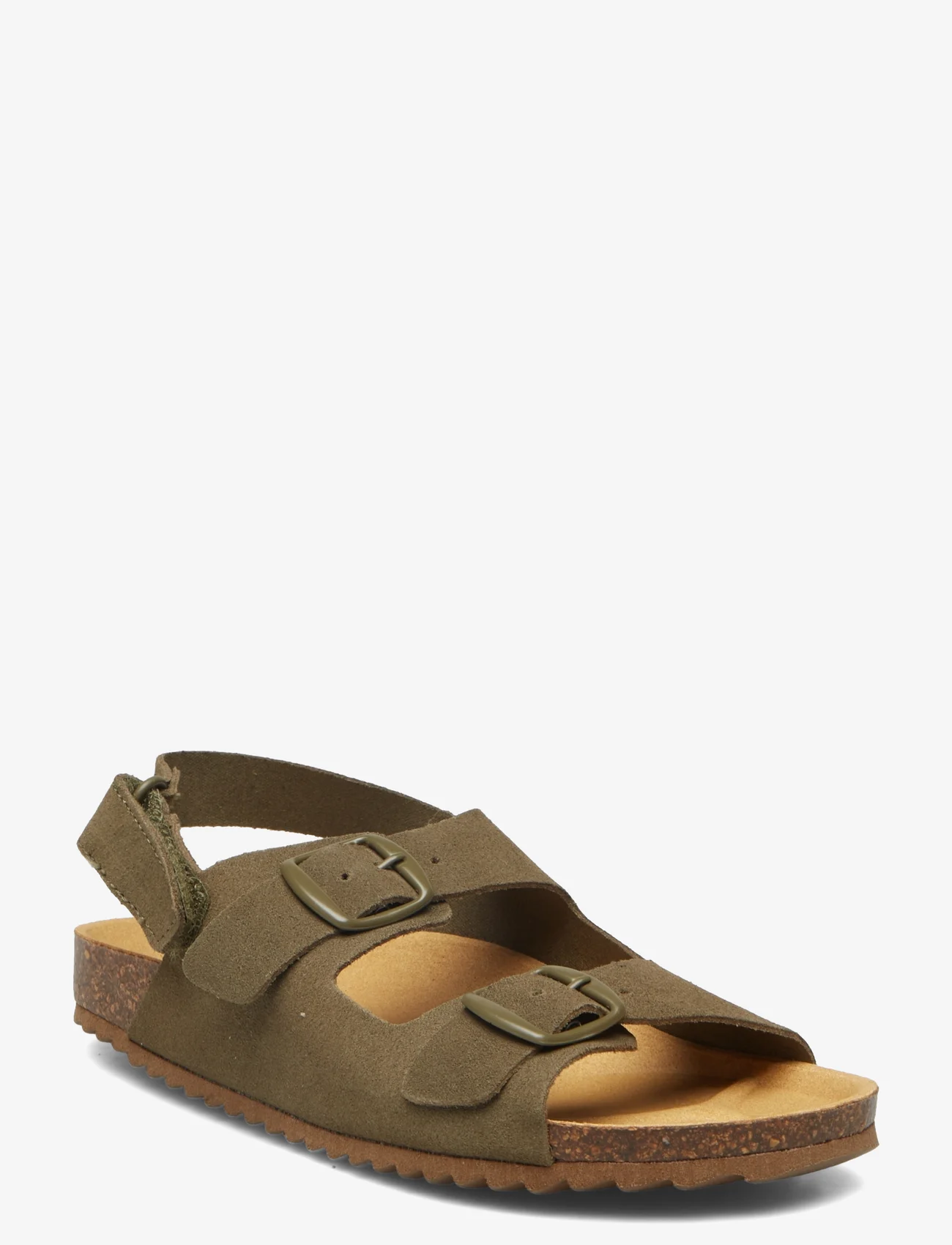 Mango - Buckle leather sandals - sommerkupp - beige - khaki - 0