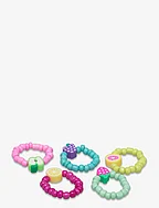 Pack of 5 combined rings - PINK