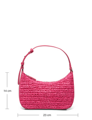 Mango - Natural fibre shoulder bag - festtøj til outletpriser - bright pink - 4