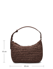 Mango - Natural fibre shoulder bag - festklær til outlet-priser - dark brown - 4