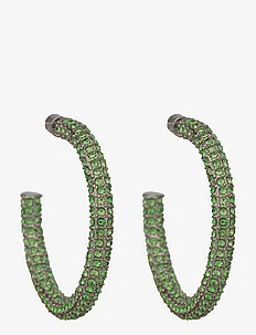 Rhinestone hoop earrings, Mango