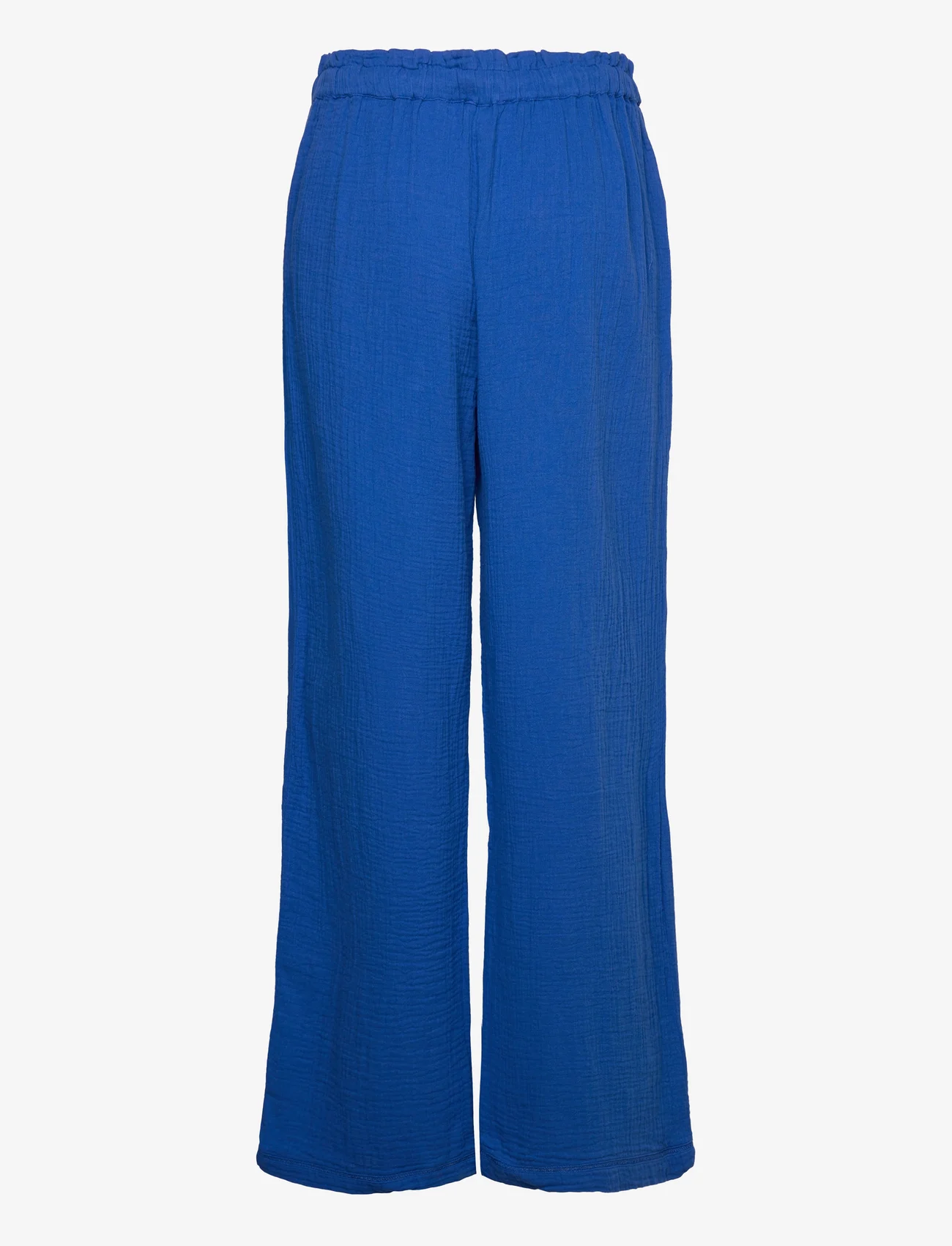 Mango - Elastic waist cotton trousers - laveste priser - medium blue - 1