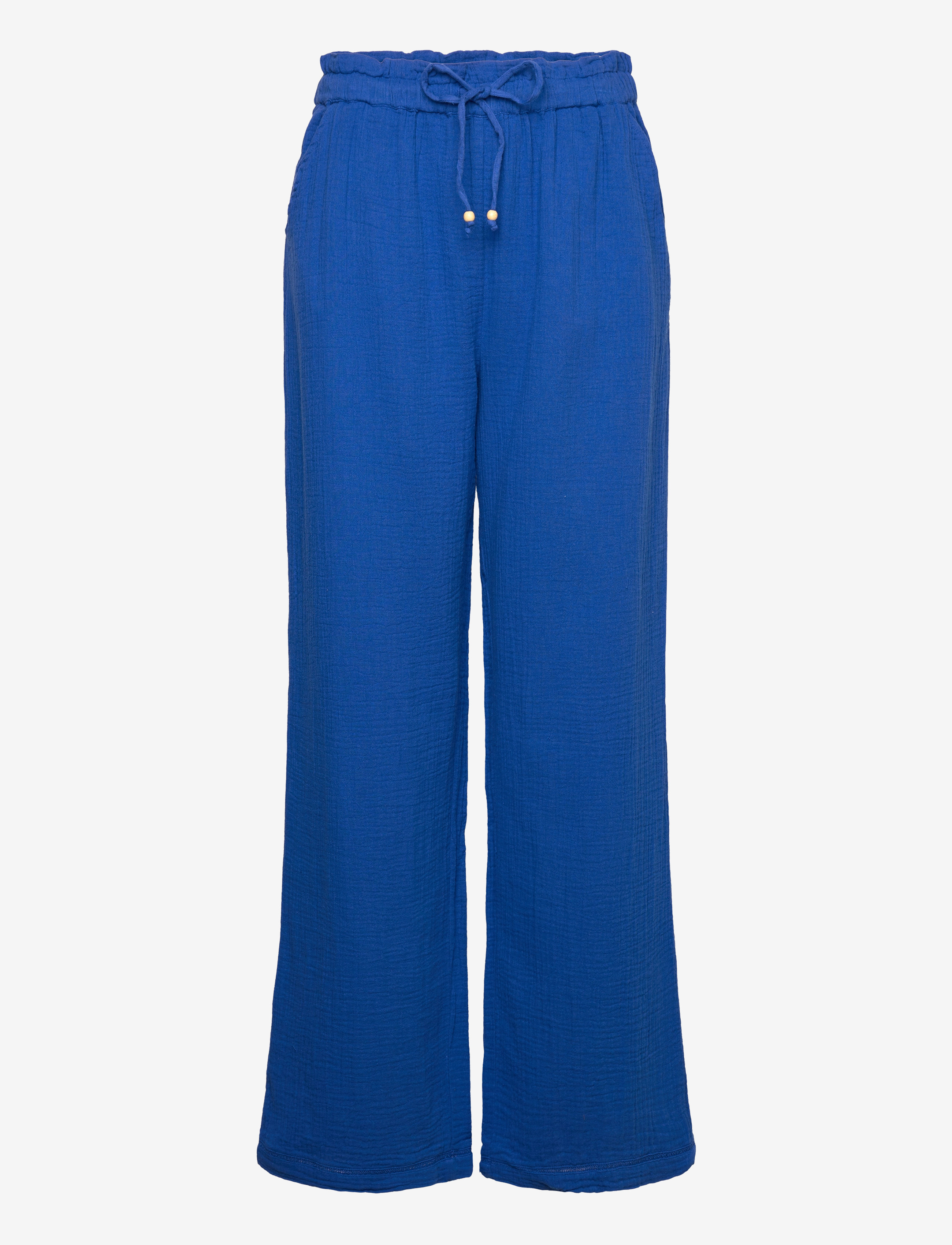 Mango - Elastic waist cotton trousers - laveste priser - medium blue - 0
