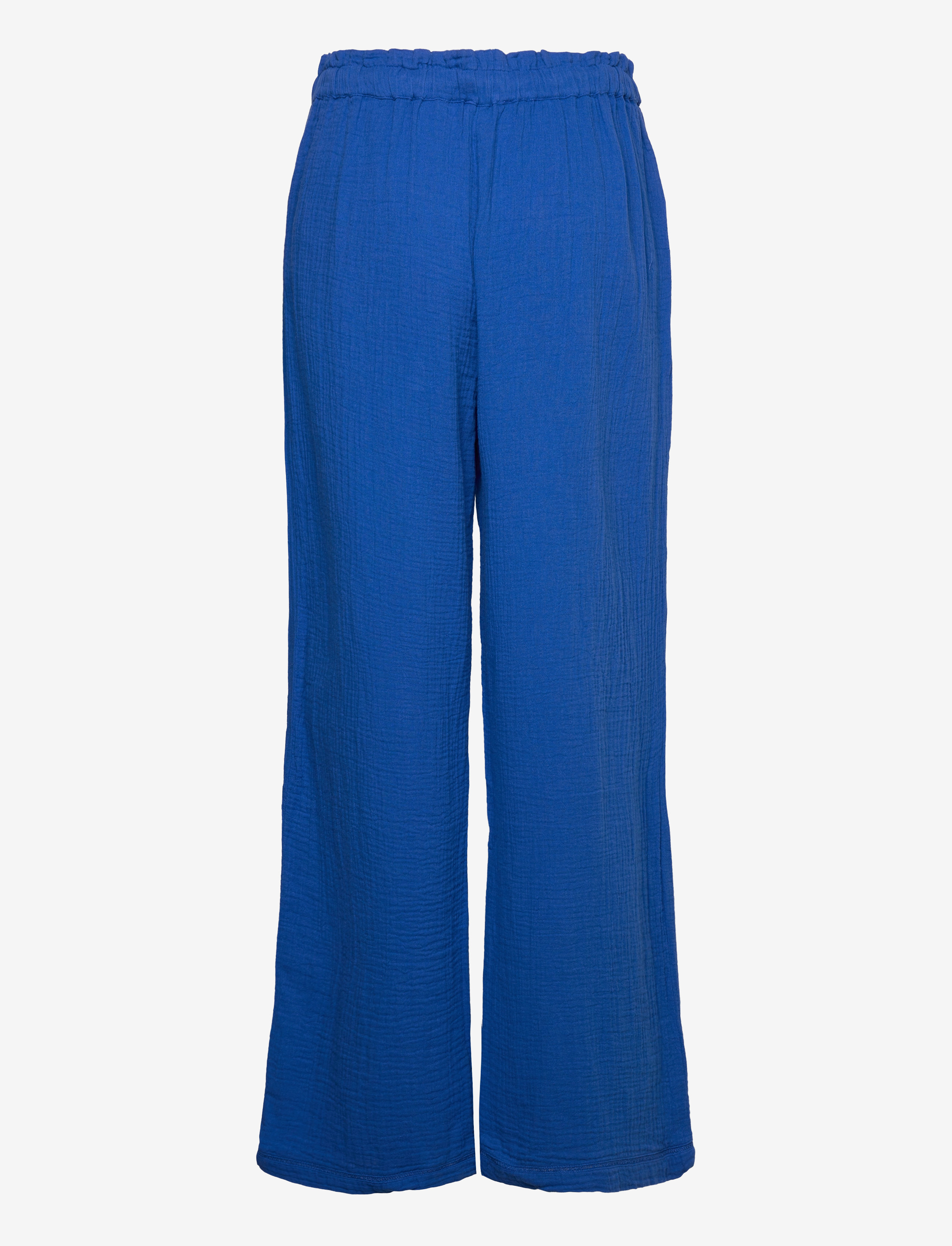 Mango - Elastic waist cotton trousers - laveste priser - medium blue - 1