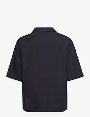 Mango - Short sleeved cotton shirt - kortærmede skjorter - navy - 1