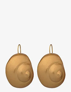 Metallic shell earrings, Mango