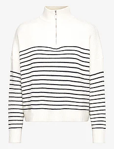 Striped sweater with zip, Mango