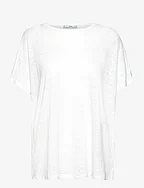 Oversized linen t-shirt - WHITE