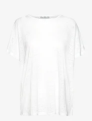 Mango - Oversized linen t-shirt - de laveste prisene - white - 0
