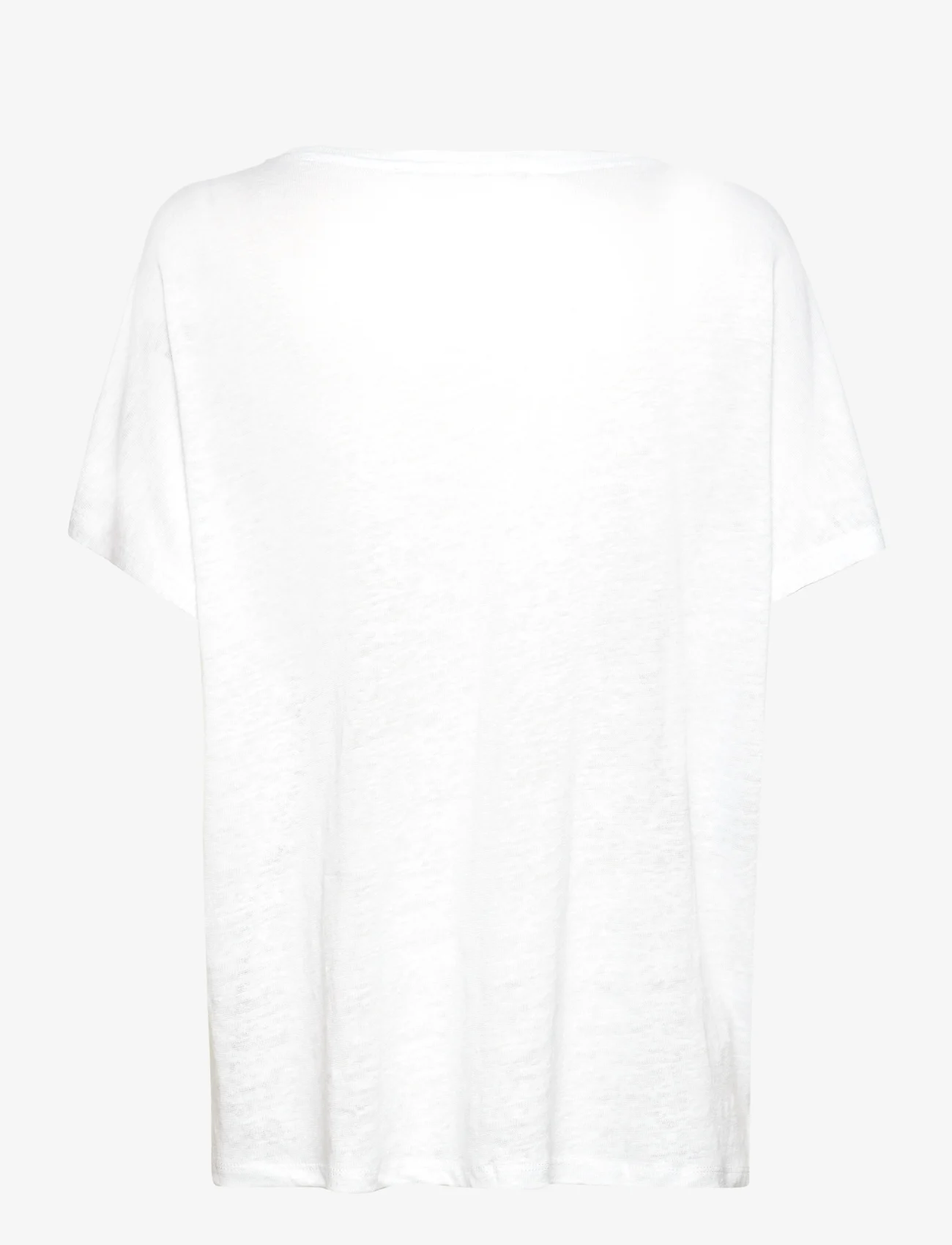 Mango - Oversized linen t-shirt - de laveste prisene - white - 1