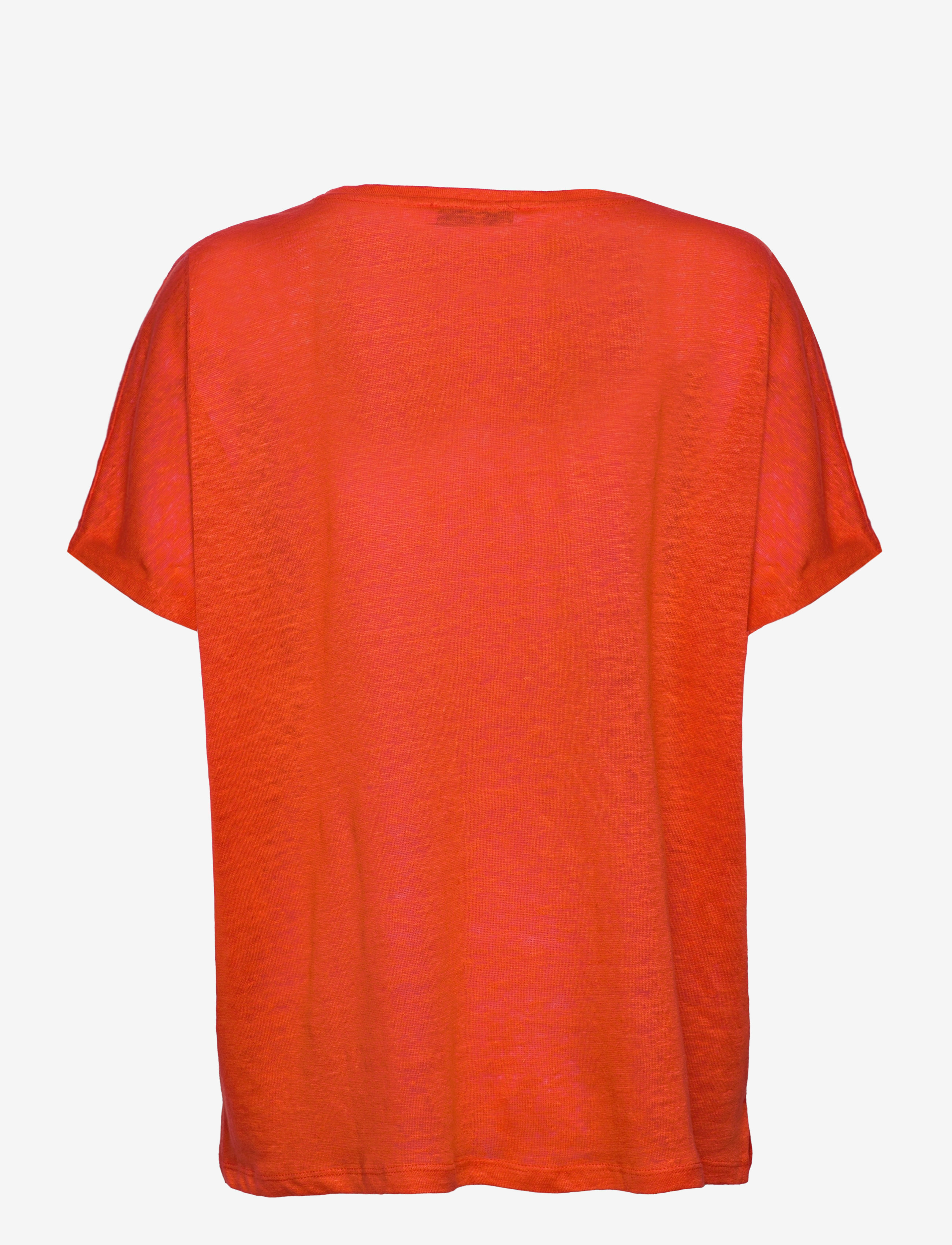 Mango - Oversized linen t-shirt - herbstliche kleidung - orange - 1