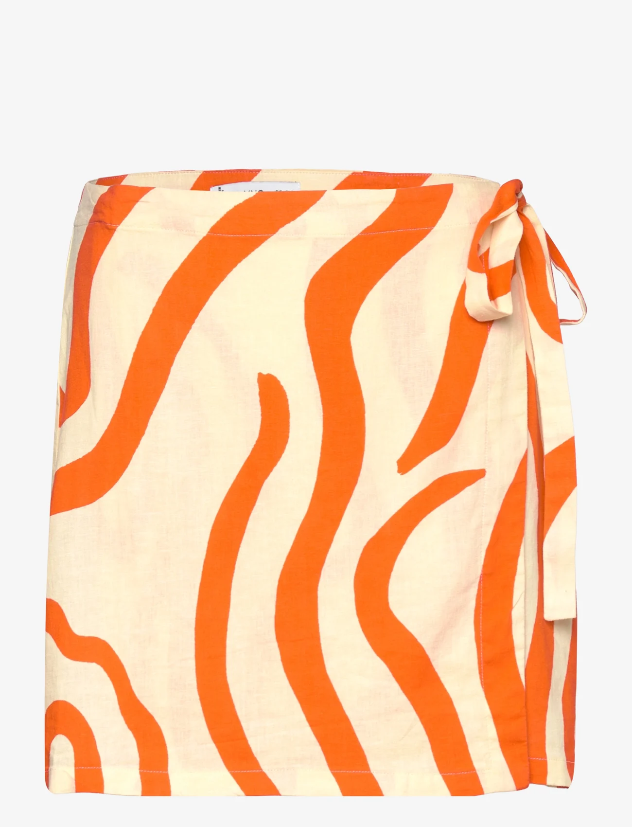 Mango - Printed linen-blend skirt - festtøj til outletpriser - light beige - 0