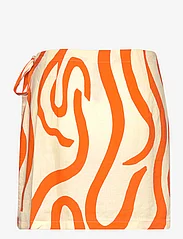Mango - Printed linen-blend skirt - festtøj til outletpriser - light beige - 1