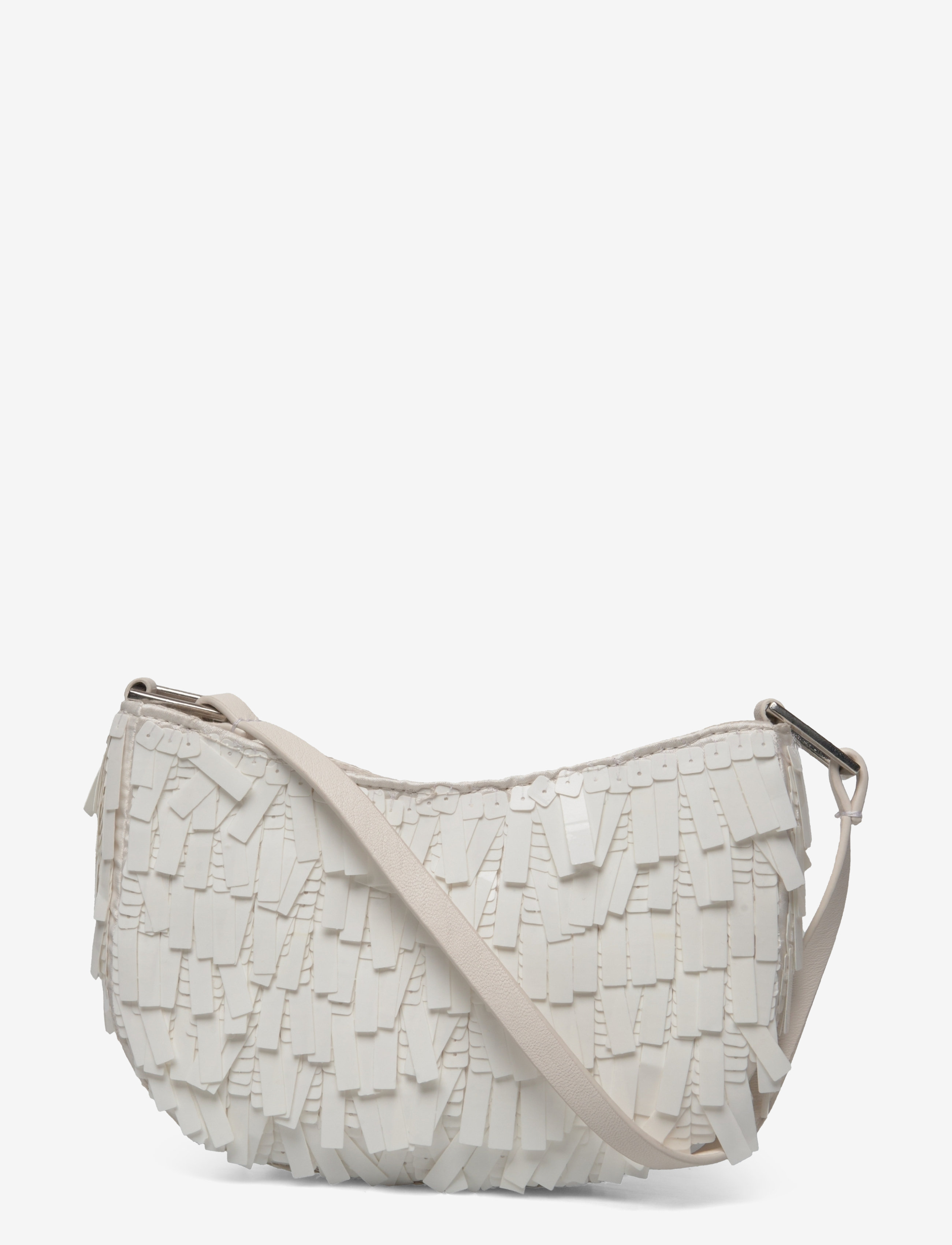 Mango Fringed shoulder bag - Tasker - WHITE / grey
