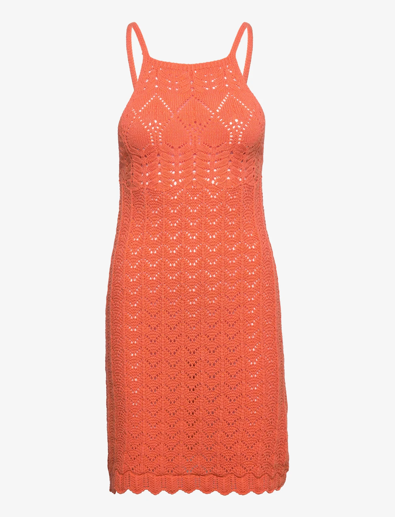 Mango - Halter-neck knitted dress - lägsta priserna - lt-pastel orange - 0