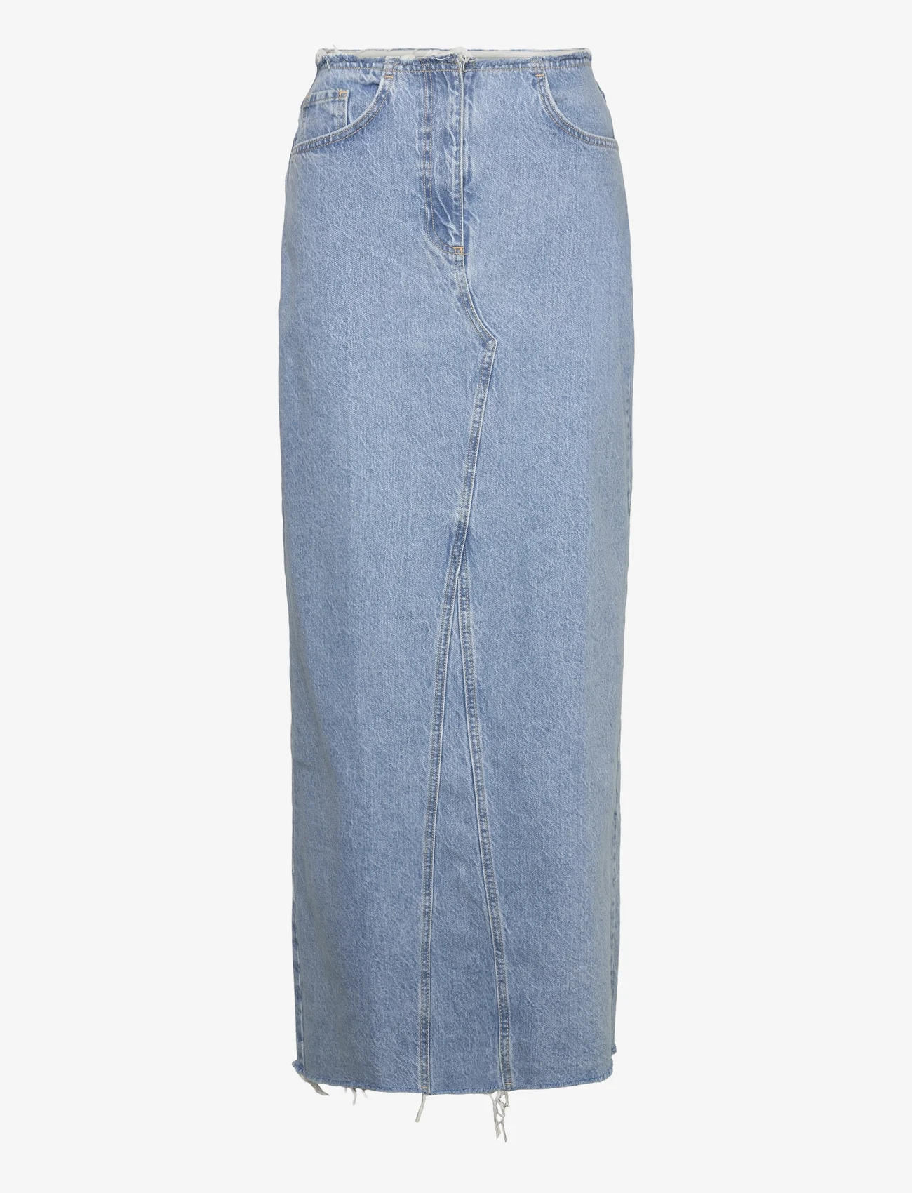 Mango - Long denim skirt - maksihameet - open blue - 0