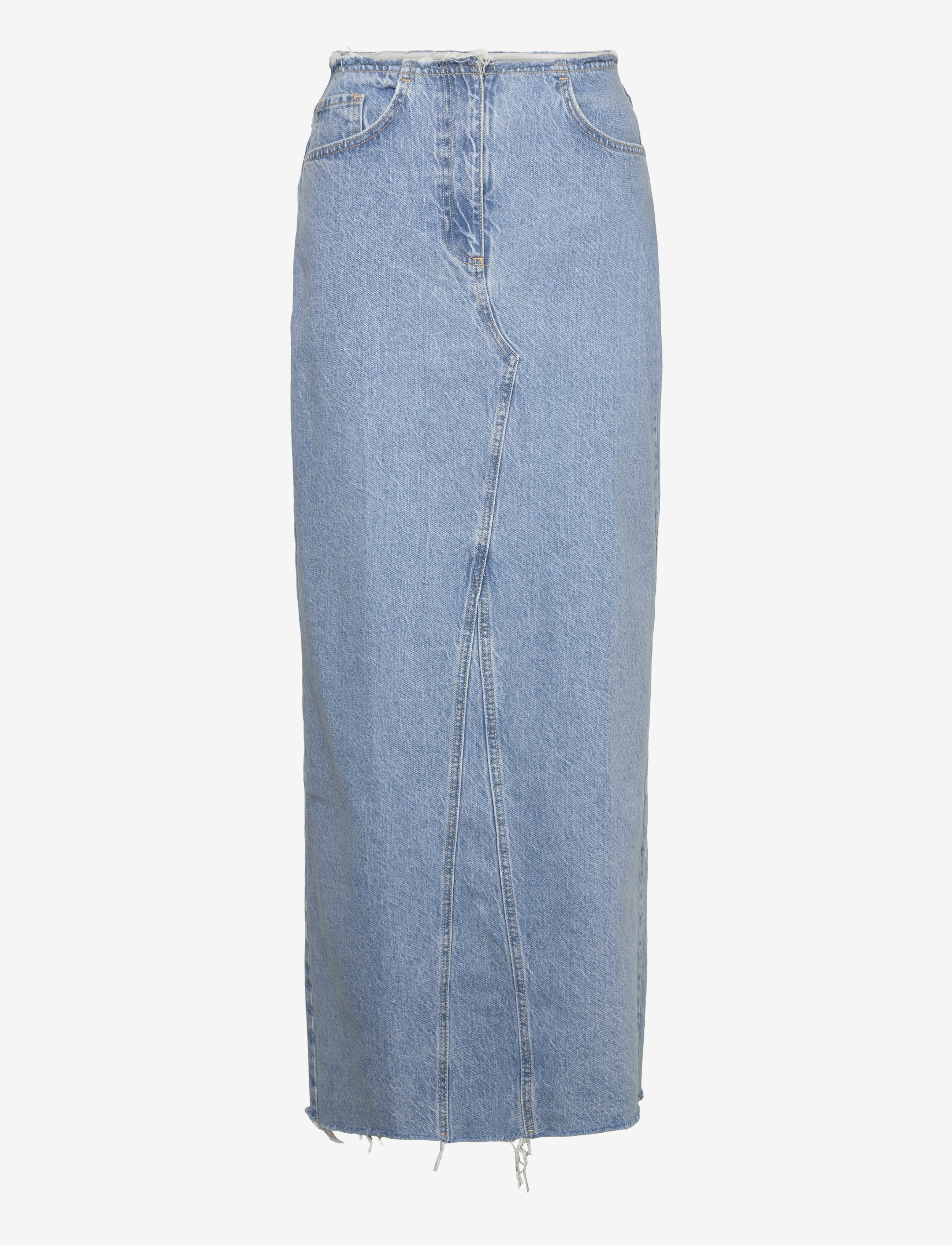 Mango - Long denim skirt - maxi skirts - open blue - 0