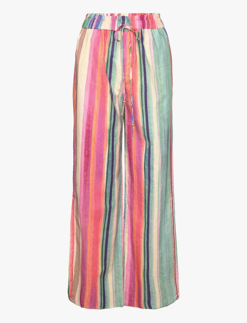 Colourful mendable striped trousers